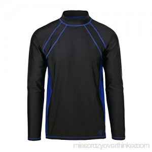 UV SKINZ UPF 50+ UPF 50 + Mens Long Sleeve Active Sun & Swim Shirt Black Navy Blue 2XL B01HBXW8AI